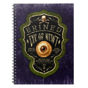 Halloween Gothic Eye of Newt Witch Pop Vintag Notizblock