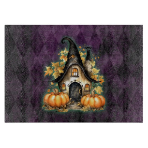 Halloween Gothic Fall Fairy Hütte Lila Raute Schneidebrett