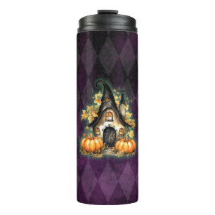 Halloween Gothic Fall Fairy Hütte Lila Raute Thermosbecher