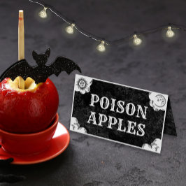 Halloween-Gothic-FaltenFood-Label Platzkarte