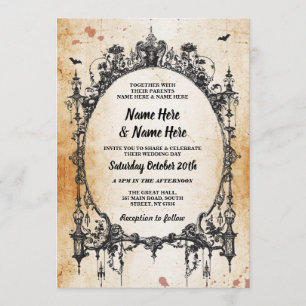 Halloween Gothic Frame Vintag Einladung