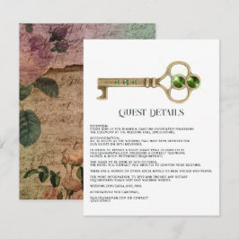 Halloween Gothic Guest Details Begleitkarte