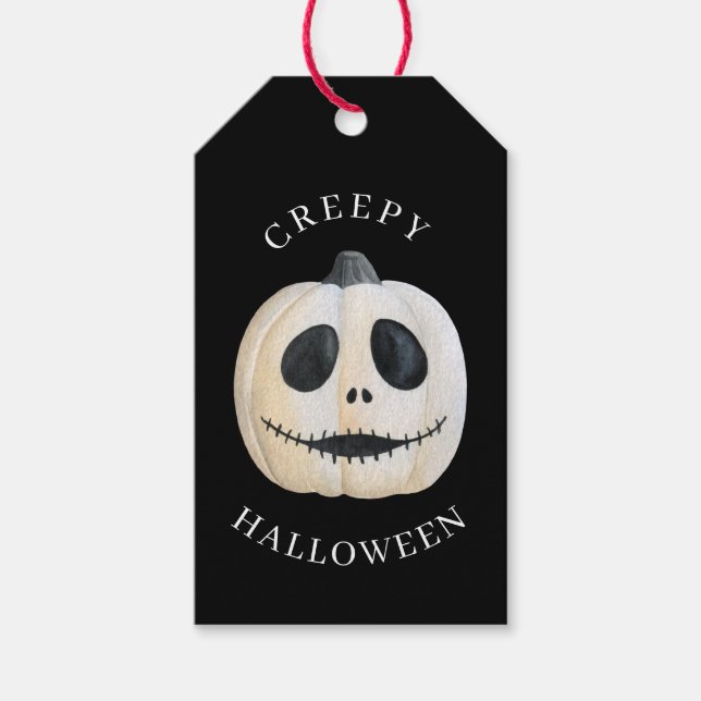 Halloween Gothic Kürbislaterne Pumpkin Geschenkanhänger (Vorderseite)