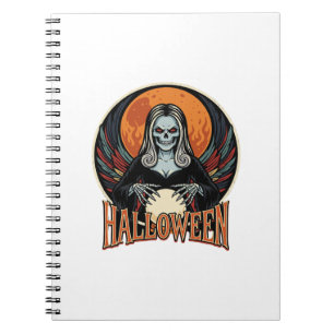 Halloween Gothic Skelett Wahrsager Vektor Ar Notizblock