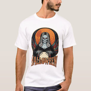 Halloween Gothic Skelett Wahrsager Vektor Kunst T-Shirt
