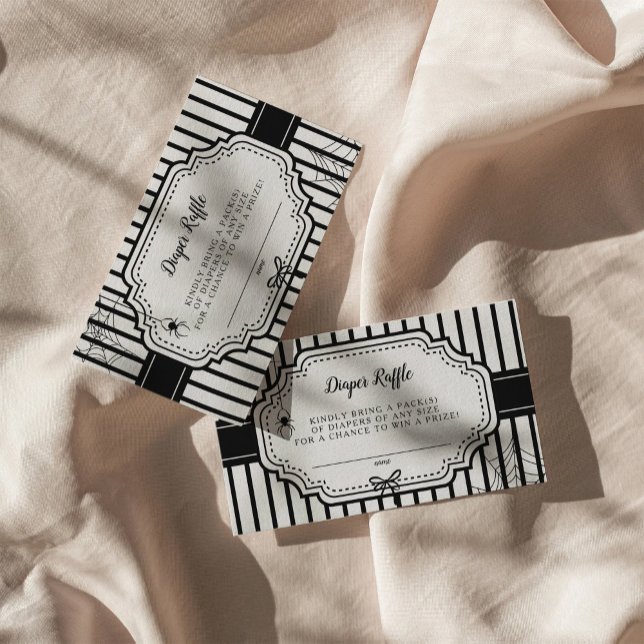 Halloween Gothic Spooky Diaper Raffel Begleitkarte (Von Creator hochgeladen)