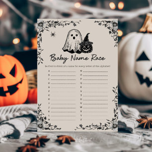 Halloween Gothic Vintage Baby-Namen-Rennen-Spiel