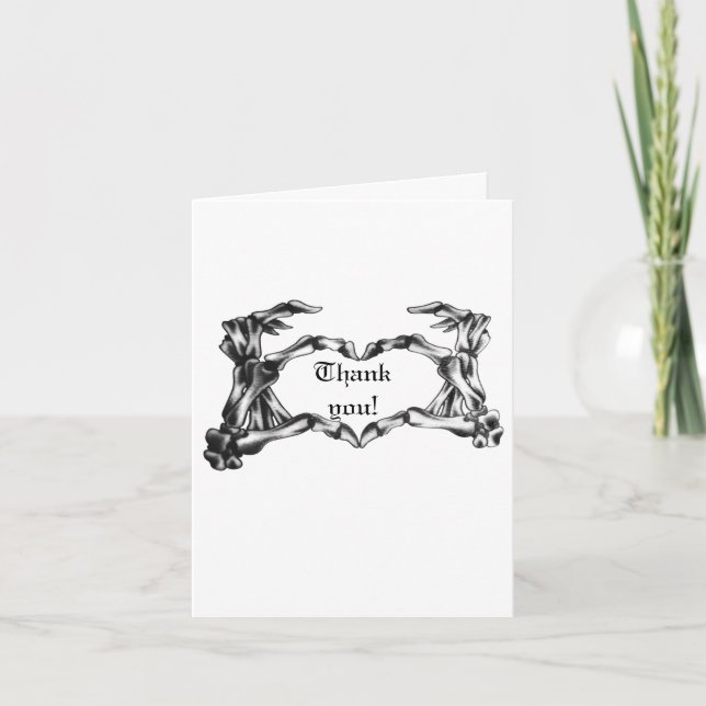 Halloween gothique carte de remerciements mariage (Devant)
