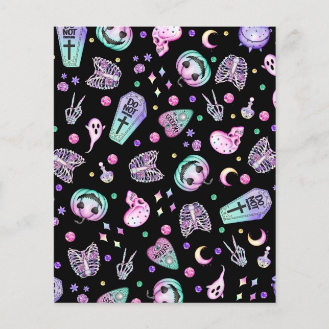 Halloween-gotische Apotheke und Friedhof (Vorderseite)