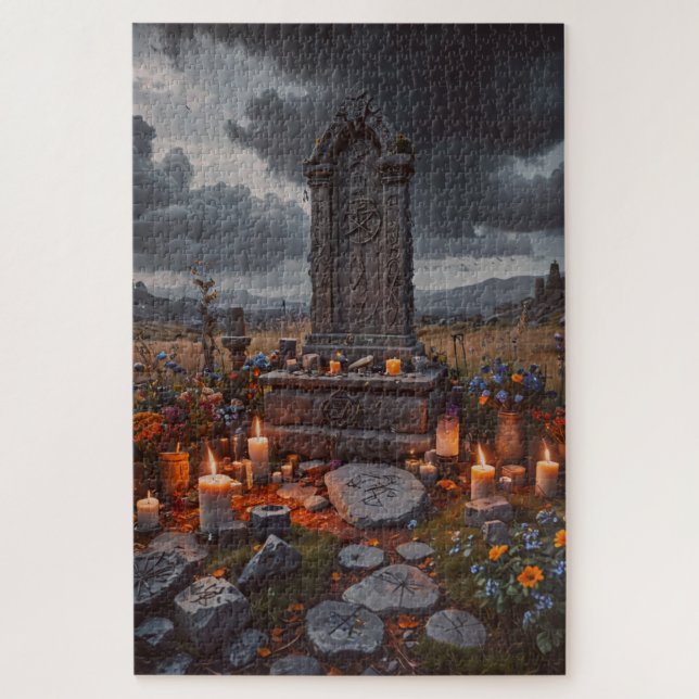 Halloween Grabstein Puzzle (Vertikal)