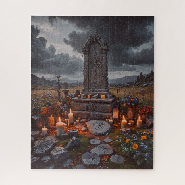 Halloween Grabstein Puzzle (Vertikal)