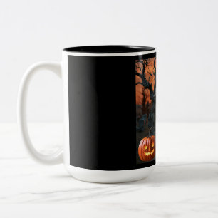 Halloween Grabstein Spaß "C. Garret Hinterns" Zweifarbige Tasse