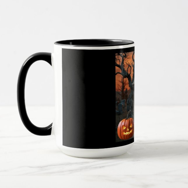 Halloween Grabstein Spaß "D Compose" Tasse (Links)