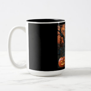 Halloween Grabstein Spaß "Dustin Ash" Zweifarbige Tasse