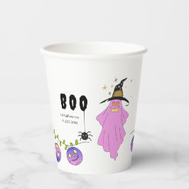 Halloween Gradient Skull Garland Pappbecher