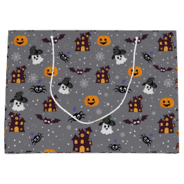 Halloween Grau Große Geschenktüte