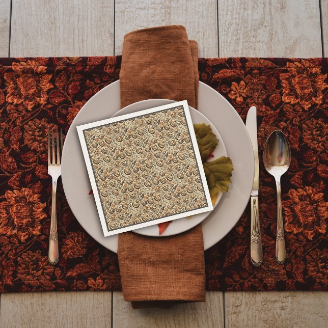 Halloween grau stylish serviette (Von Creator hochgeladen)