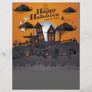 Halloween Graveyard et Haunted House Flyers