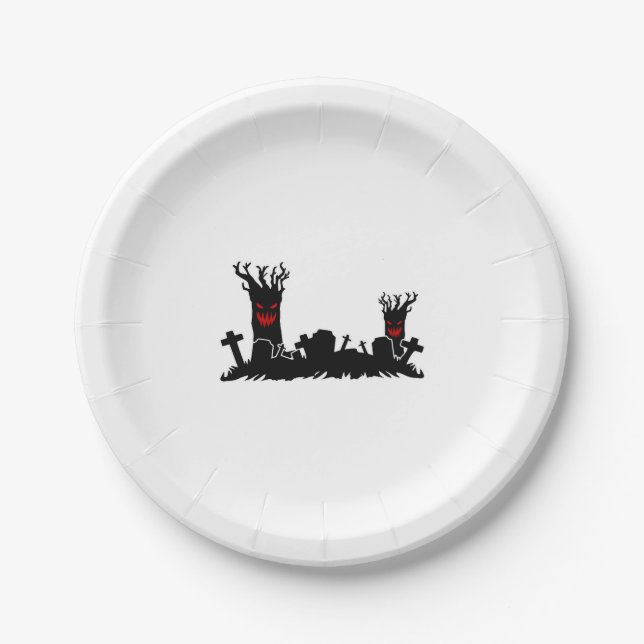 Halloween Graveyard Pappteller (Vorderseite)