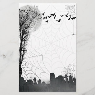 Halloween Graveyard-Silhouette Briefpapier