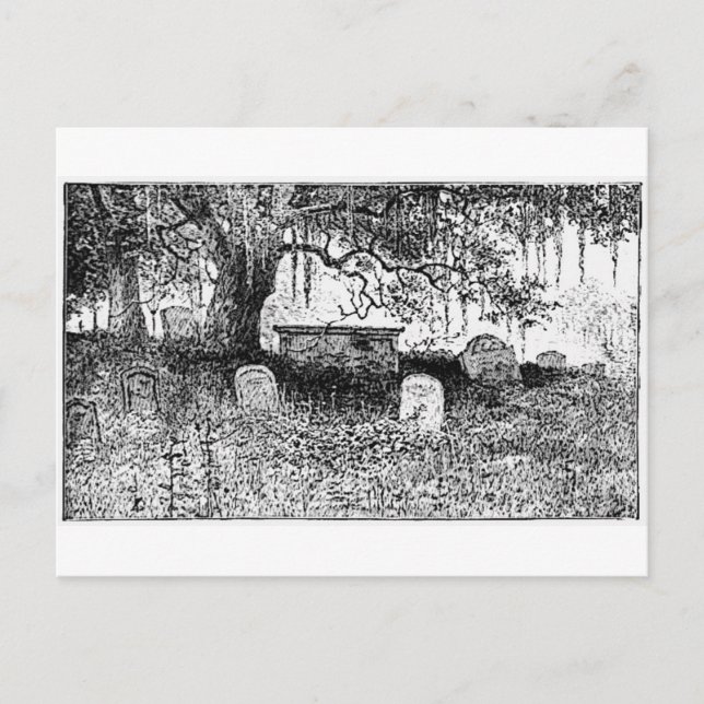 Halloween Graveyard Szene Postkarte (Vorderseite)