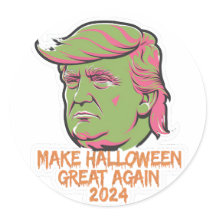 Halloween Great Again 2024 Sticker Trump Art