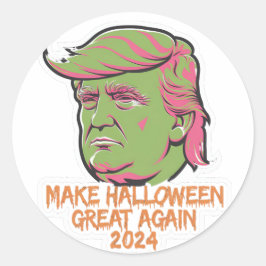 Halloween Great Again 2024 Sticker Trump Art