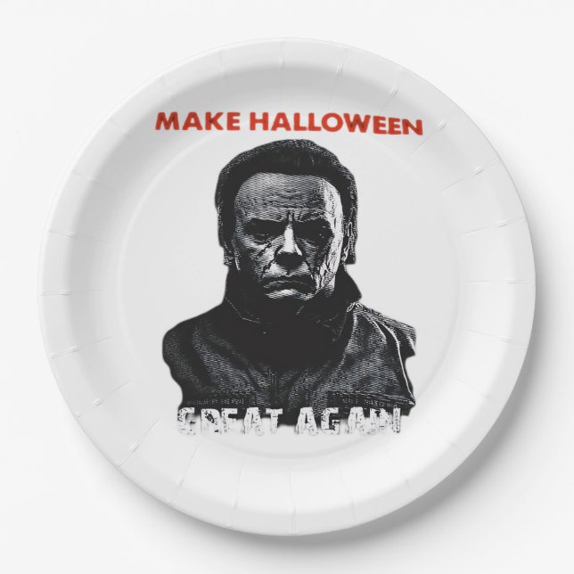 Halloween Great Again - Beängstigende Horror Hallo Pappteller (Vorderseite)