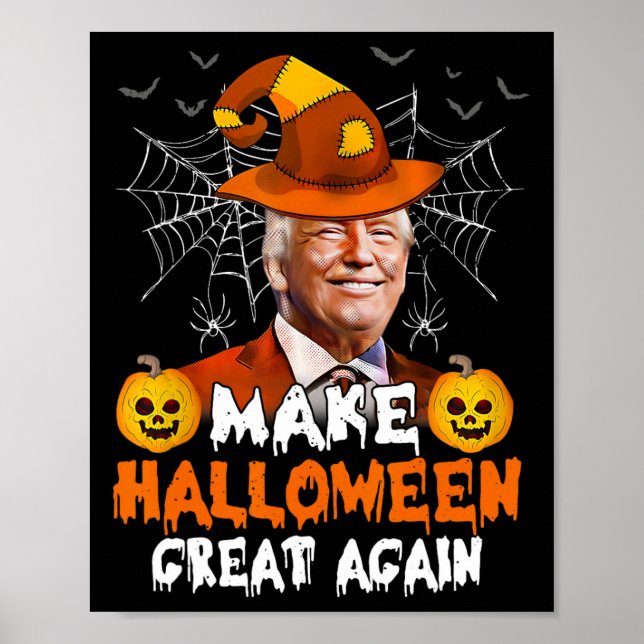Halloween Great Again Funny Trump Jack O Lant Poster (Vorne)