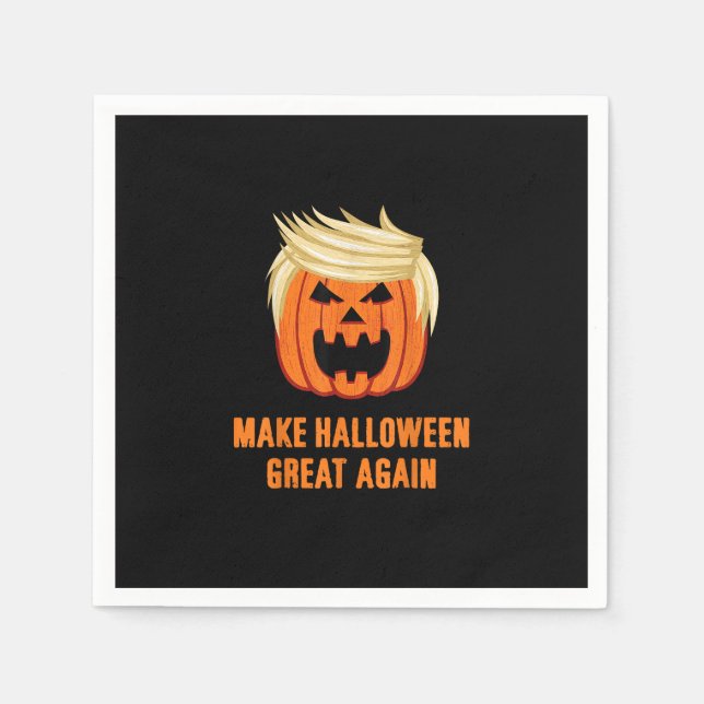Halloween Great Again Funny Trumpkin - Basic Serviette (Vorderseite)