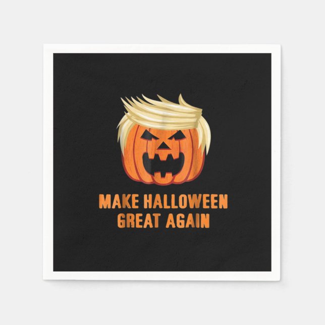 Halloween Great Again Funny Trumpkin Classic Serviette (Vorderseite)