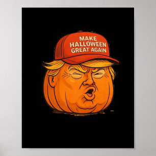 Halloween Great Again - Funny Trumpkin Slogan Poster