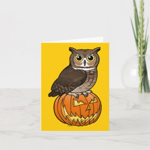 Halloween Great Horned Owl Karte