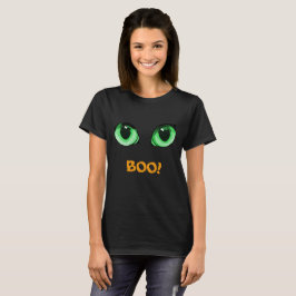 Halloween Green Eyes & BOO! Funny T - Shirt