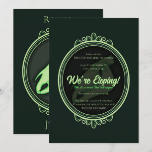 Halloween Green Horse Skull Elopement Einladung