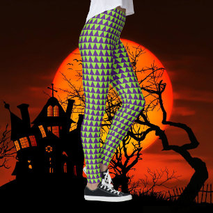Halloween Green Lila Girly Hexenkostüm Party Leggings