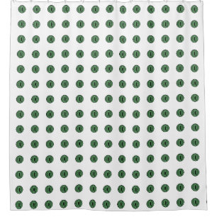 Halloween Green Polka Dot Eyes Duschvorhang