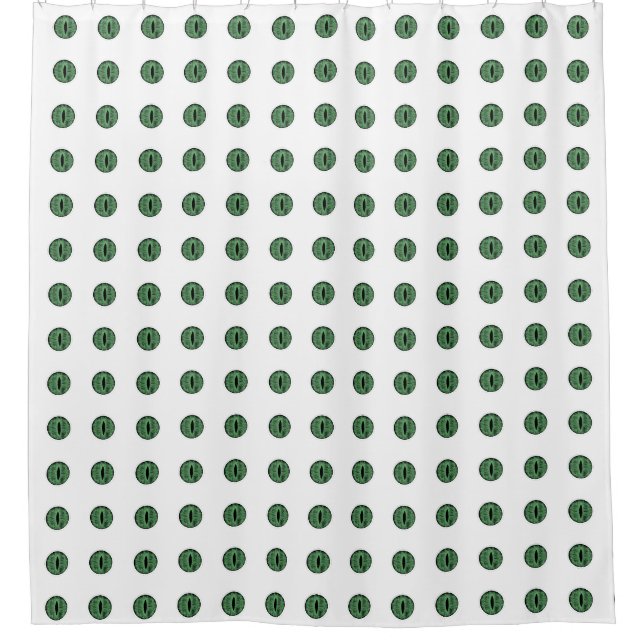 Halloween Green Polka Dot Eyes Duschvorhang (Vorderseite)