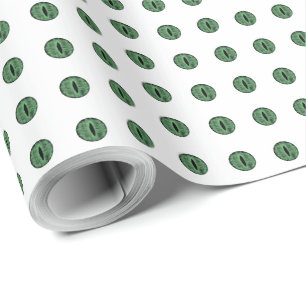 Halloween Green Polka Dot Eyes Geschenkpapier