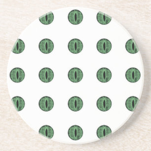 Halloween Green Polka Dot Eyes Getränkeuntersetzer