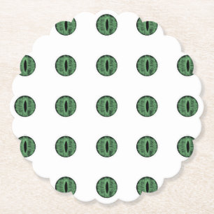 Halloween Green Polka Dot Eyes Untersetzer