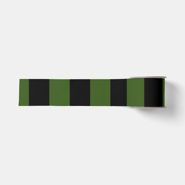 Halloween Green und Black Ribbon Ripsband (Vorderseite)