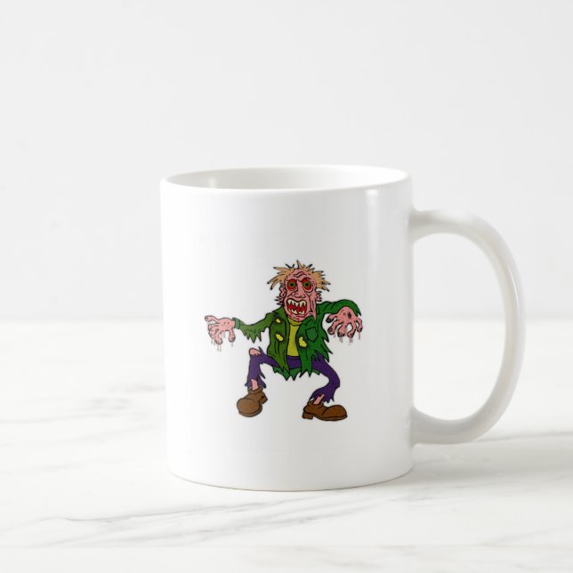 Halloween Green Zombie Monster Kaffeetasse (Rechts)