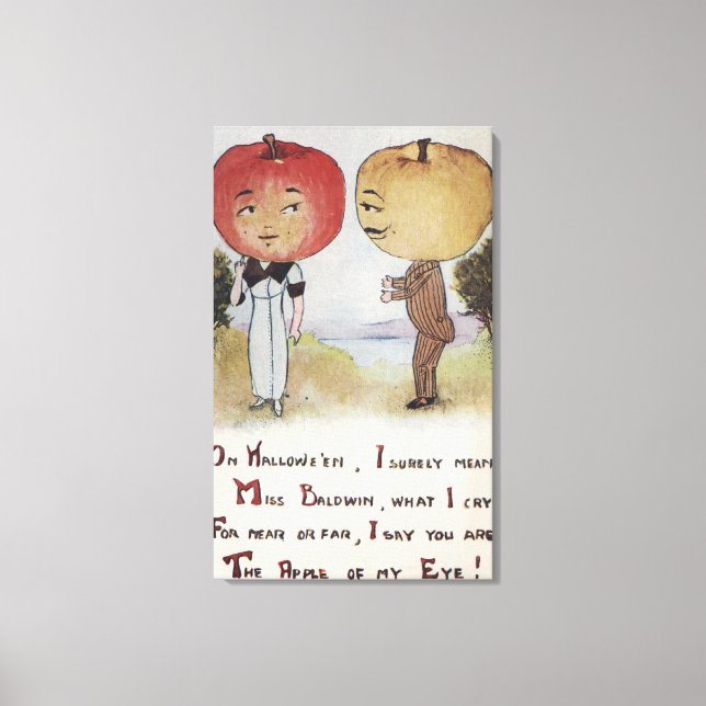 Halloween GreetingApple Heads Leinwanddruck (Vorderseite)