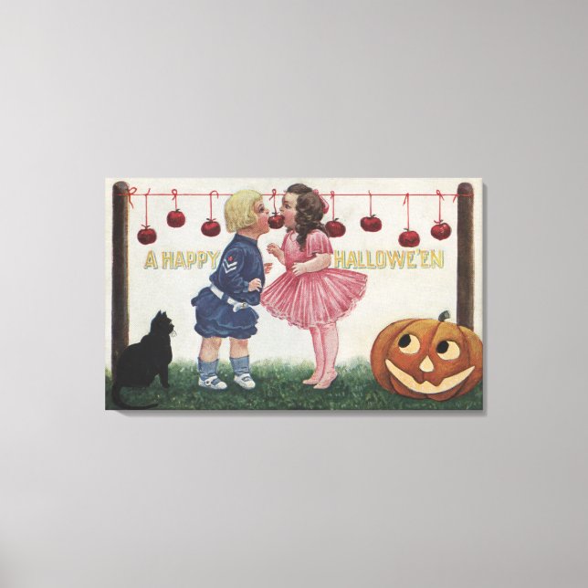 Halloween GreetingApples on String Leinwanddruck (Vorderseite)