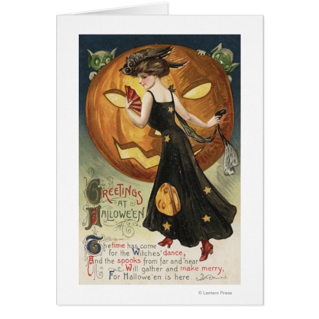 Halloween GreetingHextanz und Kürkin (Vorne)