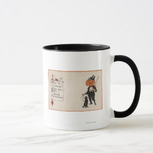 Halloween GreetingJack-O-Lantern in Tux Tasse