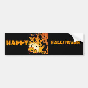 Halloween greetings_ autoaufkleber
