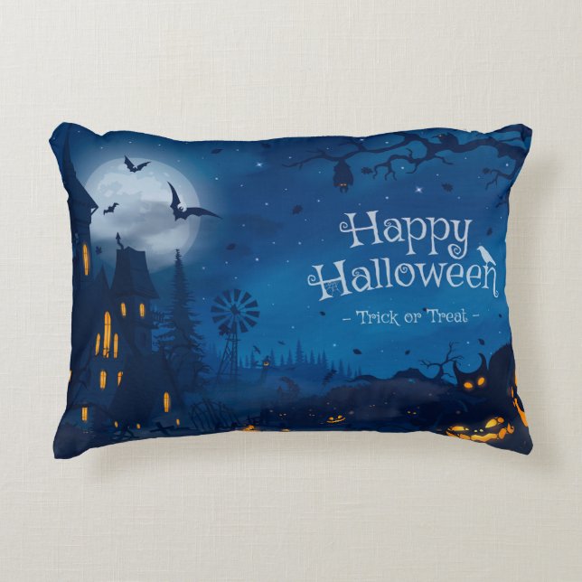 Halloween Greetings Dekokissen (Vorderseite)