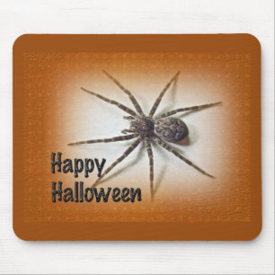 Halloween Greetings - Dolomedes tenebrosus Spider Mousepad